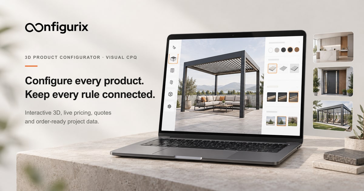 De configuración 3D a contrato firmado y agenda de instalación